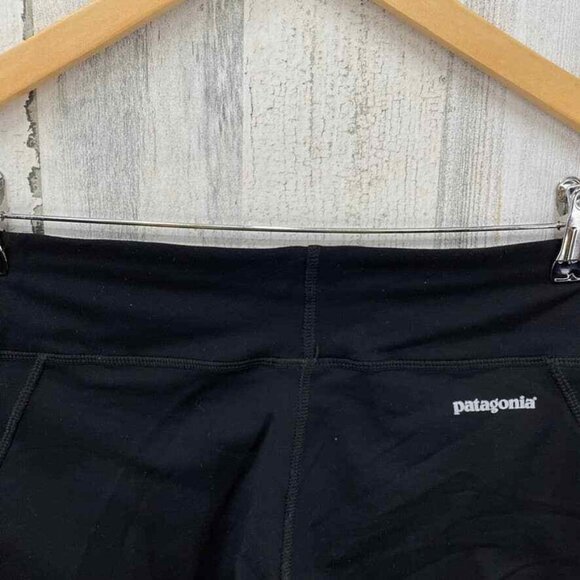 Patagonia Workout Leggings‎ Small Black Nylon Polyester Crop Drawstring Waist - Picture 5 of 8